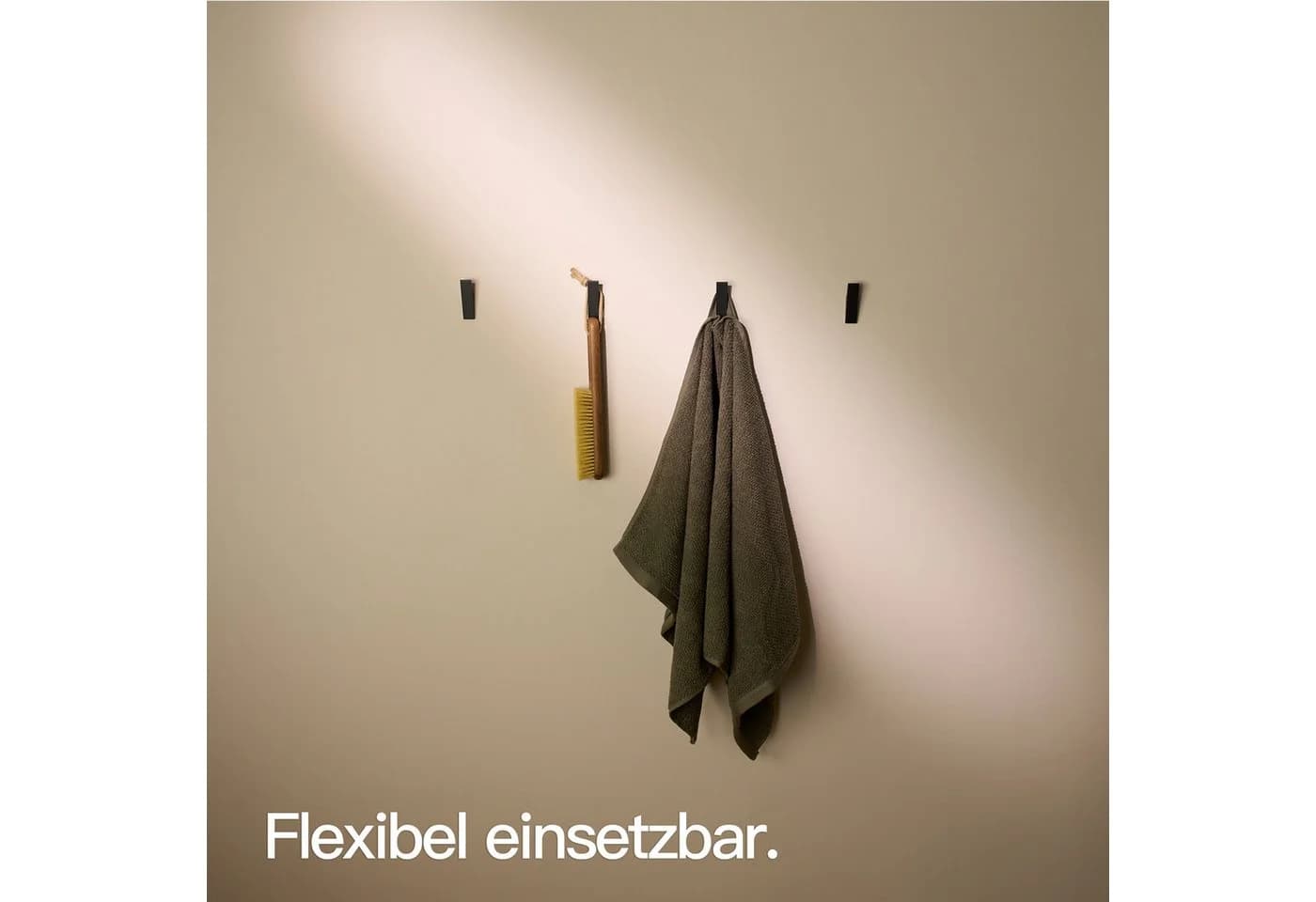 Designfabrik Hamburg Handtuchhaken 4x Wandhaken Schwarz Aluminium - Bild 5