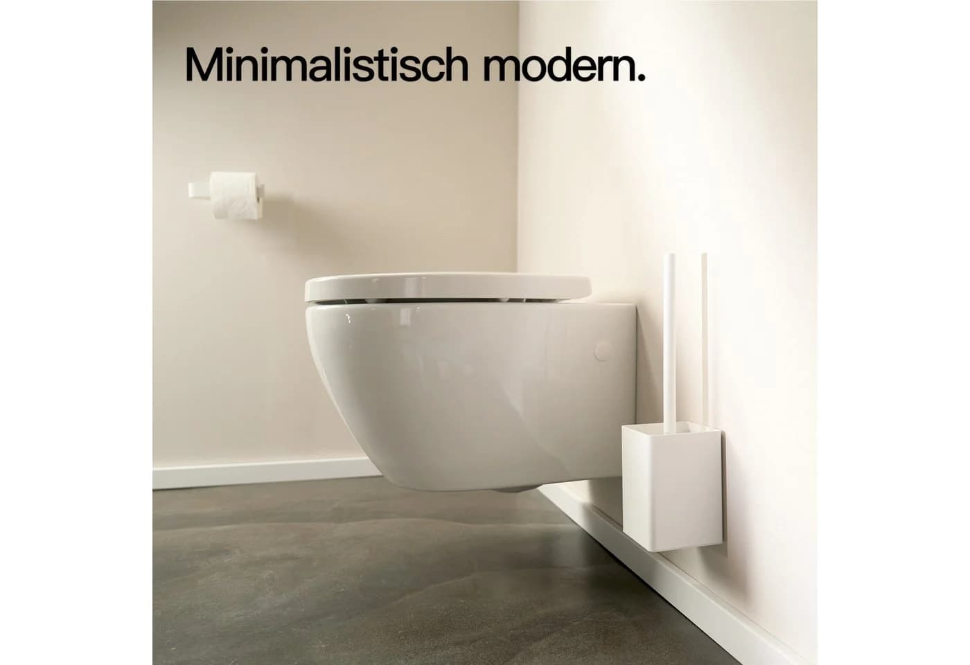 Designfabrik Hamburg WC-Reinigungsbürste mit Silikonbürste und Metallgehäuse - Bild 2