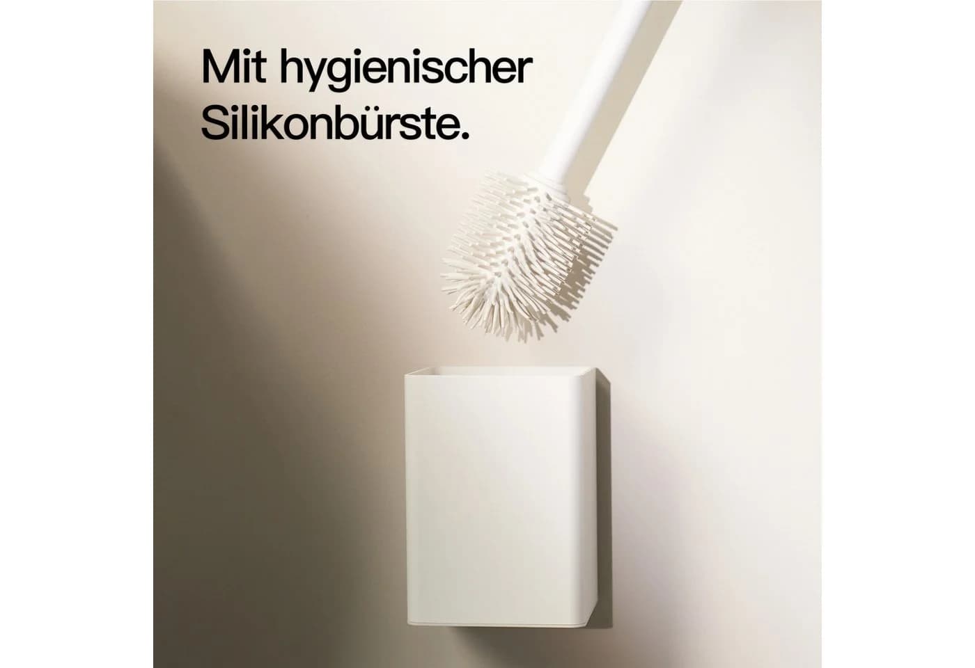 Designfabrik Hamburg WC-Reinigungsbürste mit Silikonbürste und Metallgehäuse - Bild 3