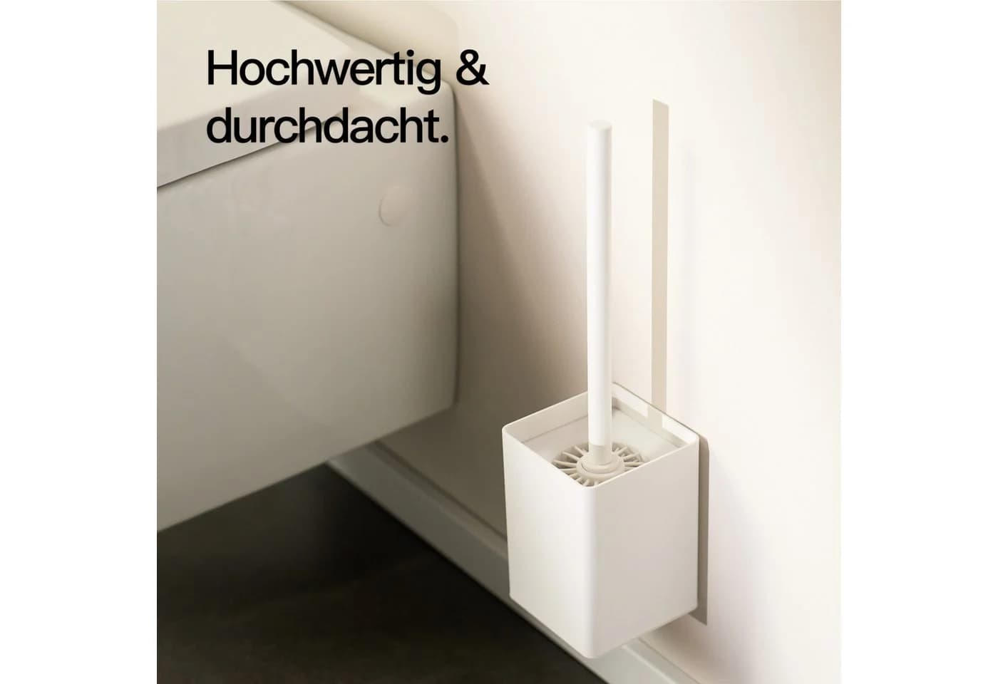 Designfabrik Hamburg WC-Reinigungsbürste mit Silikonbürste und Metallgehäuse - Bild 4