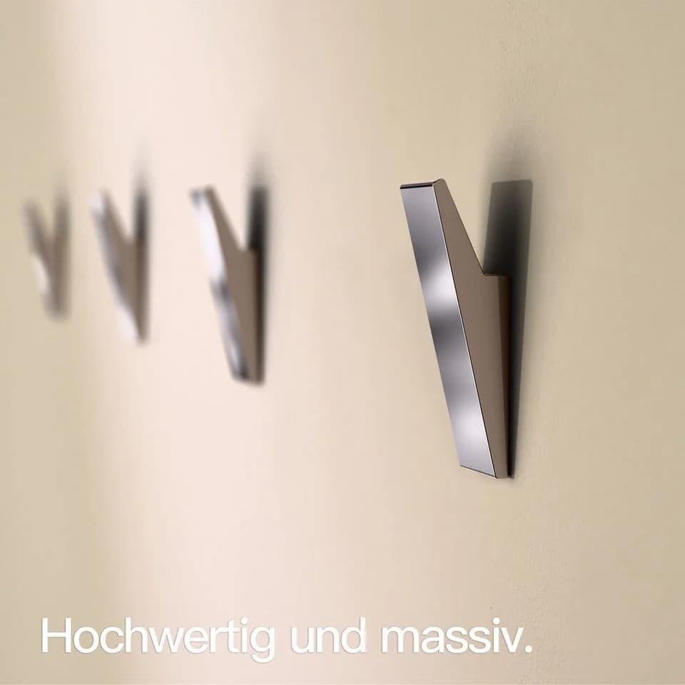 Designfabrik Hamburg Handtuchhaken DFHH KH, 4x Wandhaken, rostfrei, pulverbeschichtet, eloxiert, sandgestrahlt - Bild 3