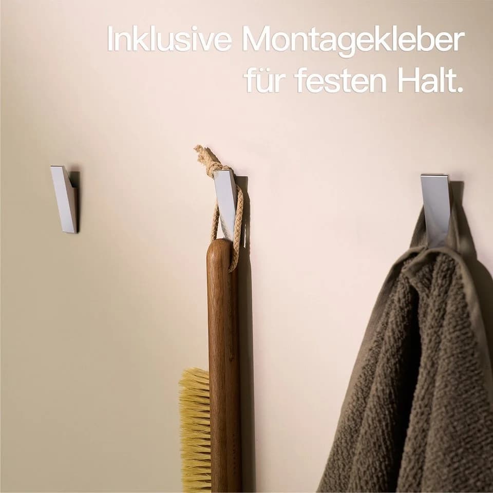 Designfabrik Hamburg Handtuchhaken DFHH KH, 4x Wandhaken, rostfrei, pulverbeschichtet, eloxiert, sandgestrahlt - Bild 4
