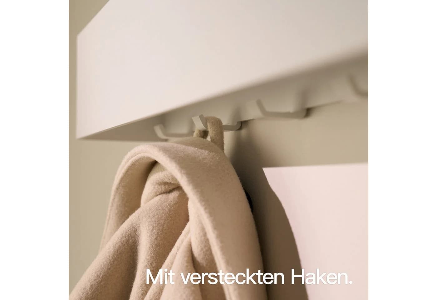 Designfabrik Hamburg Garderobenleiste Wandgarderobe Metall Schwarz/Weiß - Bild 3