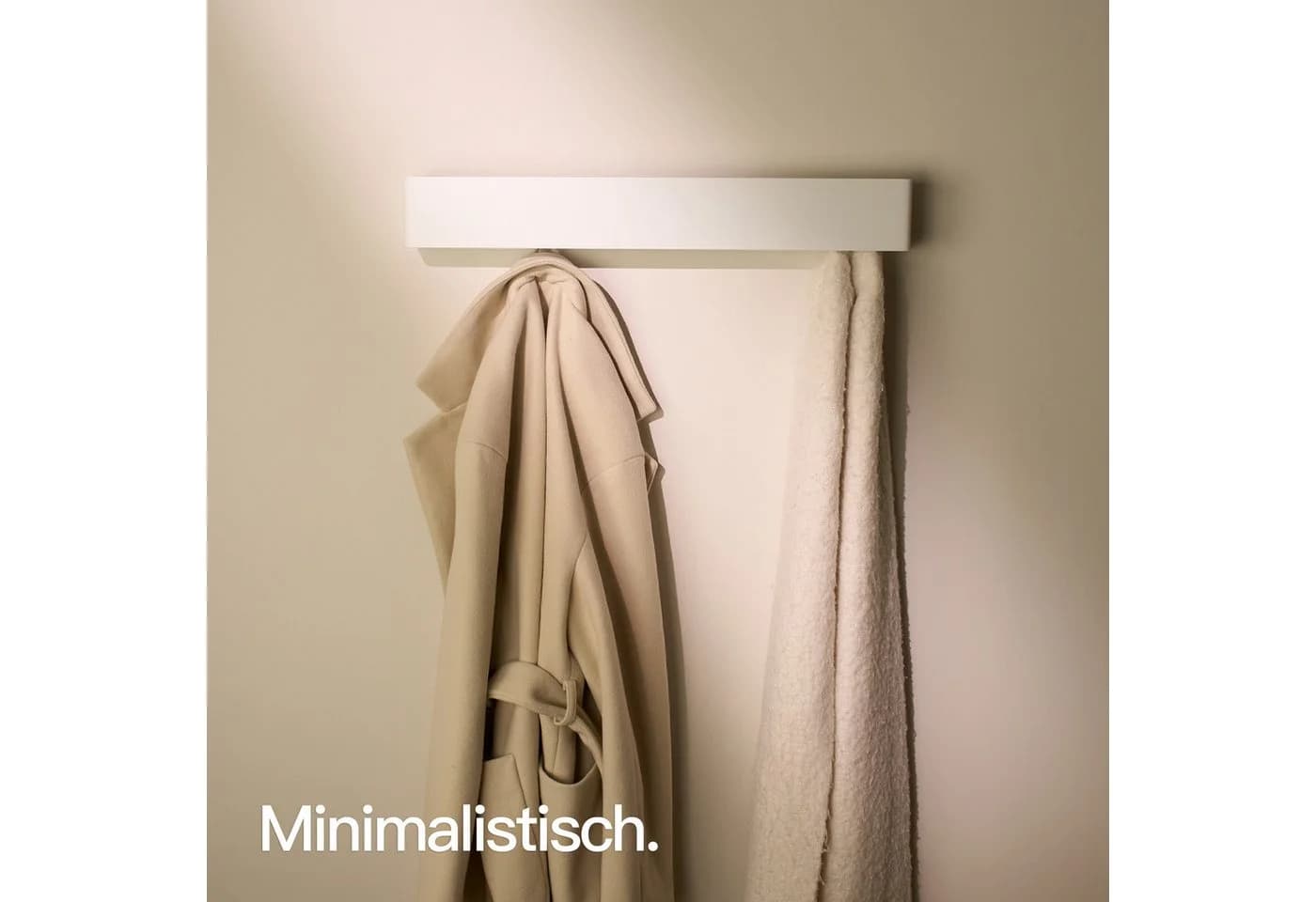 Designfabrik Hamburg Garderobenleiste Wandgarderobe Metall Schwarz/Weiß - Bild 4