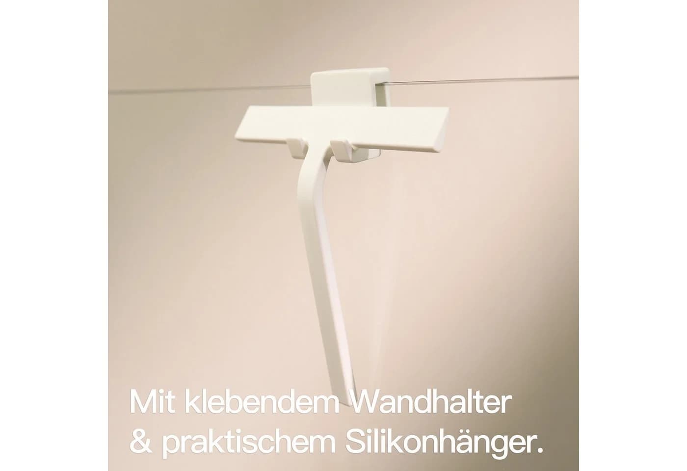 Designfabrik Hamburg Duschabzieher 23 cm Breite Silikonummantelt inklusive 2x Halterung - Bild 3