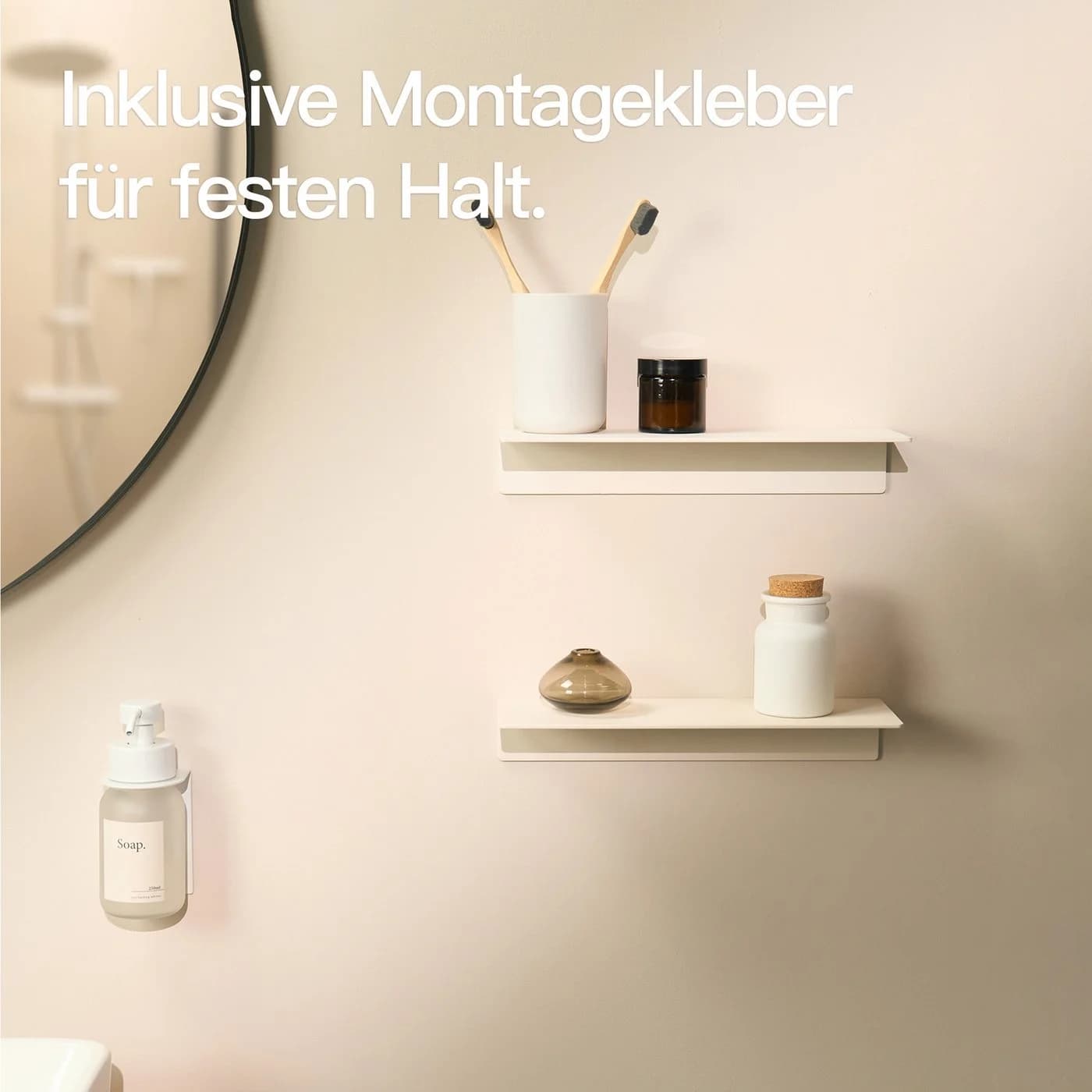Designfabrik Hamburg Badregal DFHH KR Weiß Ohne Bohren - Bild 3