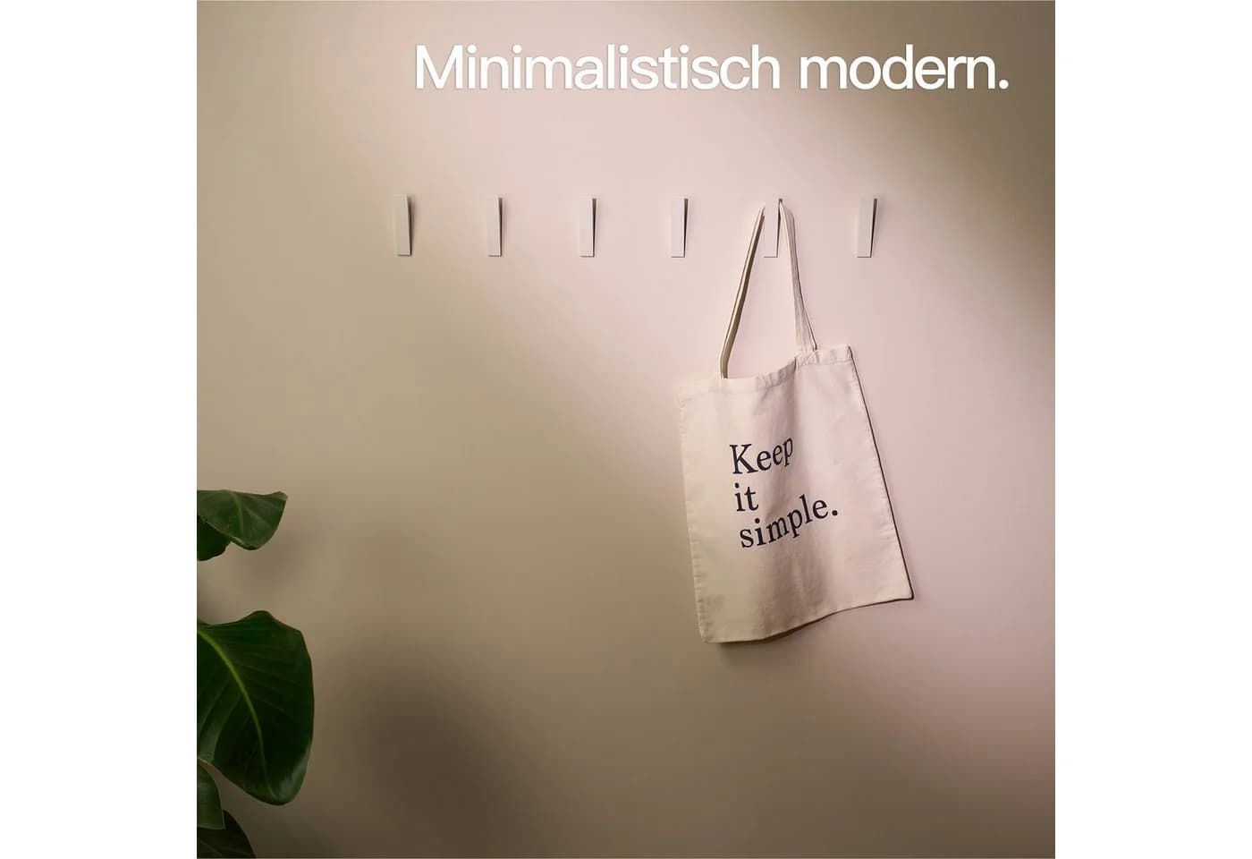 Designfabrik Hamburg Garderobenhaken Set mit versteckter Verschraubung 6 St. Aluminium Schwarz Matt