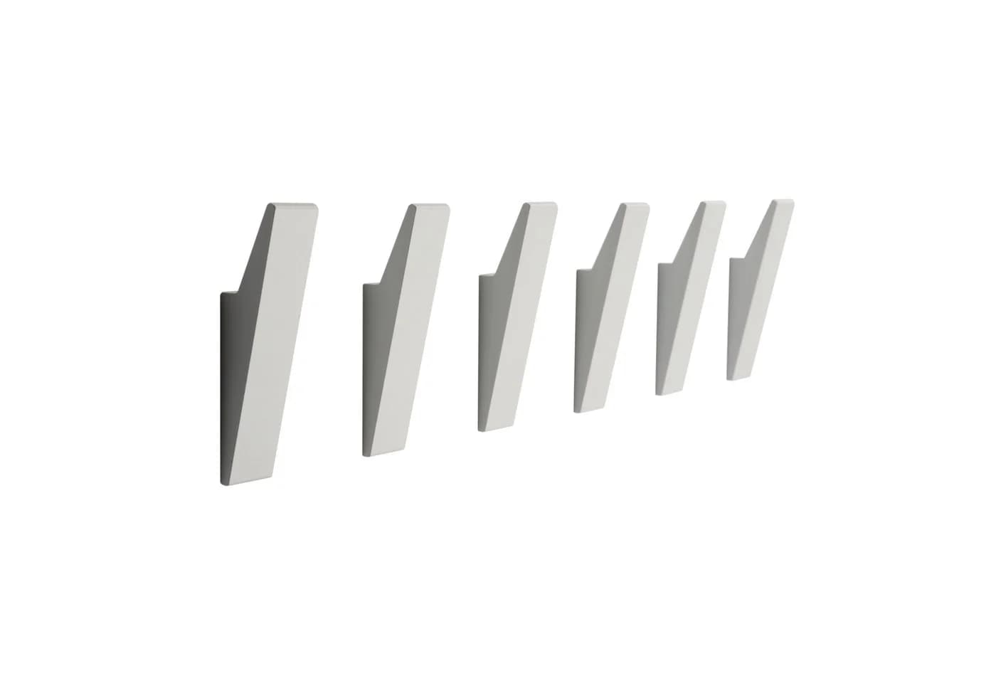 Designfabrik Hamburg Garderobenhaken Set mit versteckter Verschraubung 6 St. Aluminium Schwarz Matt - Bild 2