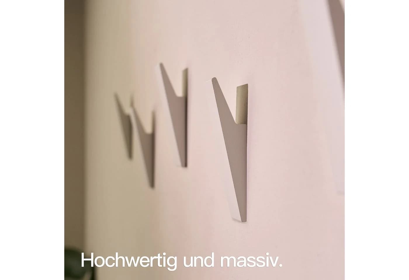 Designfabrik Hamburg Garderobenhaken Set mit versteckter Verschraubung 6 St. Aluminium Schwarz Matt - Bild 3