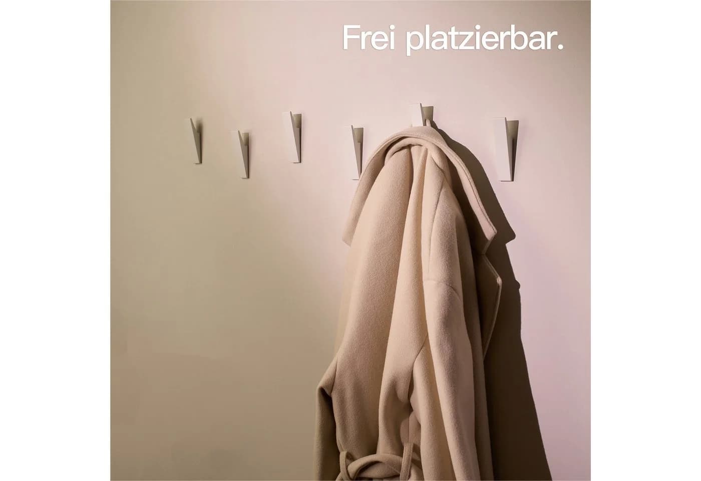 Designfabrik Hamburg Garderobenhaken Set mit versteckter Verschraubung 6 St. Aluminium Schwarz Matt - Bild 4