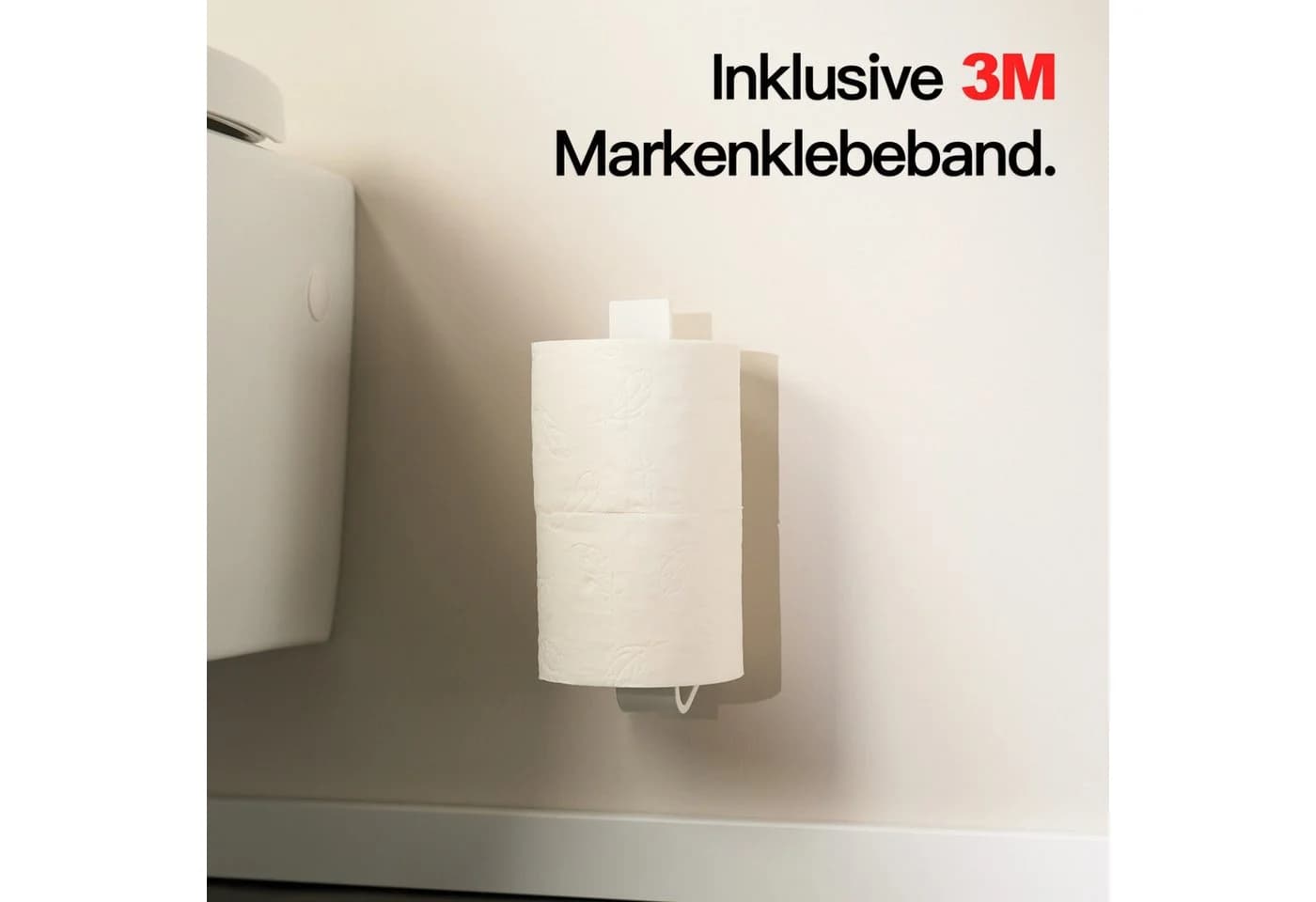 Designfabrik Hamburg Toiletten-Ersatzrollenhalter Weiß Matt Selbstklebend - Bild 3