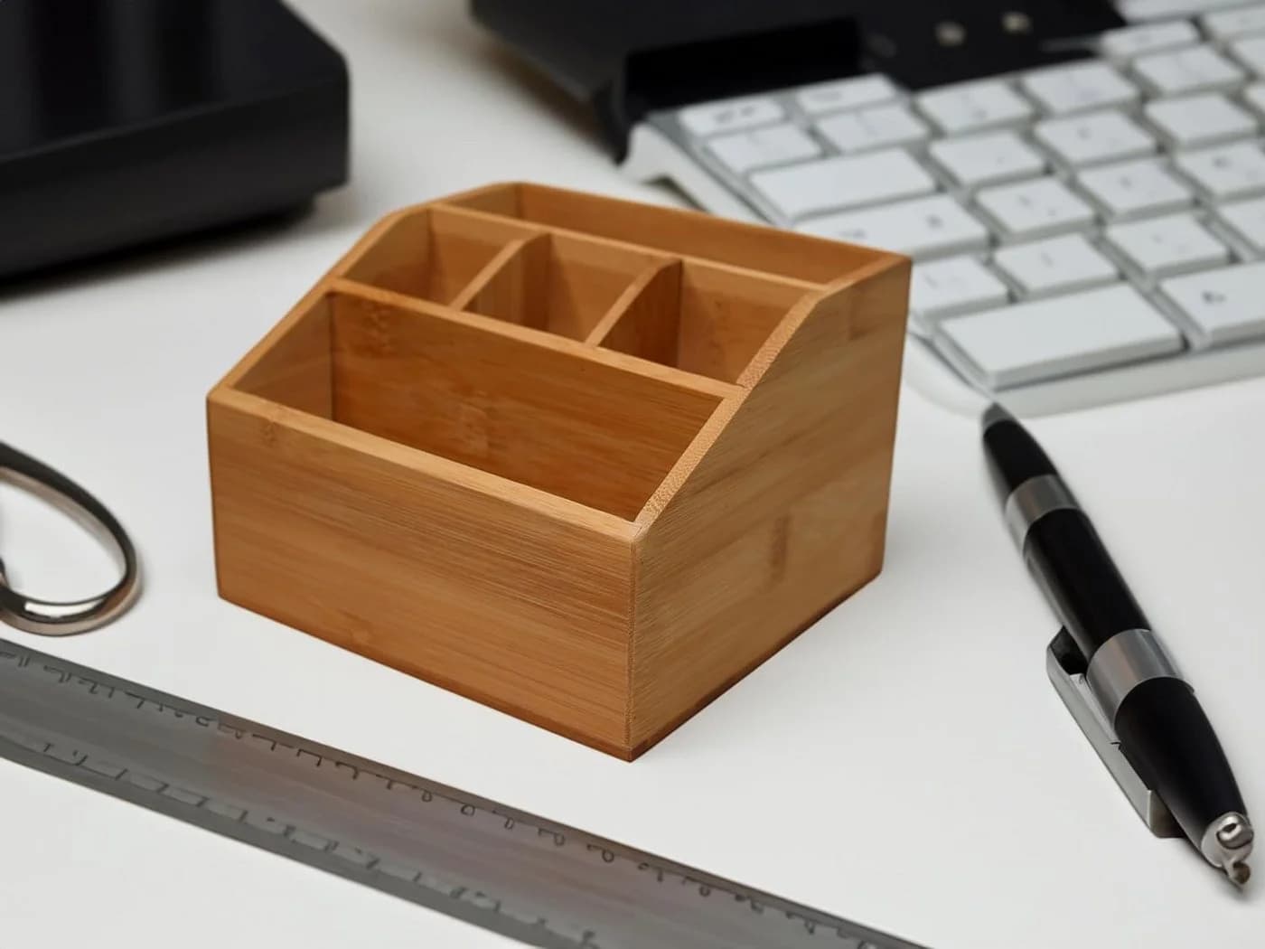 hausleben Schreibtisch Organizer Bambus 5 Fächer - Bild 5