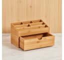 hausleben Schreibtisch Organizer Bambus mit Schublade 6 Fächer Bild 5