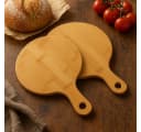 hausleben Pizzateller Bambus 2er Set mit Griff Bild 4