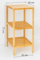 hausleben Regal Bambus mit 3 Böden, 77x30x33 cm Bild 5