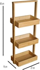 hausleben Bambus Korbregal für Küche und Bad Bild 3