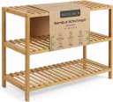 hausleben Bambus Schuhregal 3 Ebenen Naturholz Standregal Bild 2