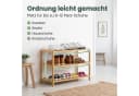 hausleben Bambus Schuhregal 3 Ebenen Naturholz Standregal Bild 3