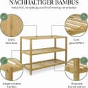 hausleben Bambus Schuhregal 3 Ebenen Naturholz Standregal Bild 4