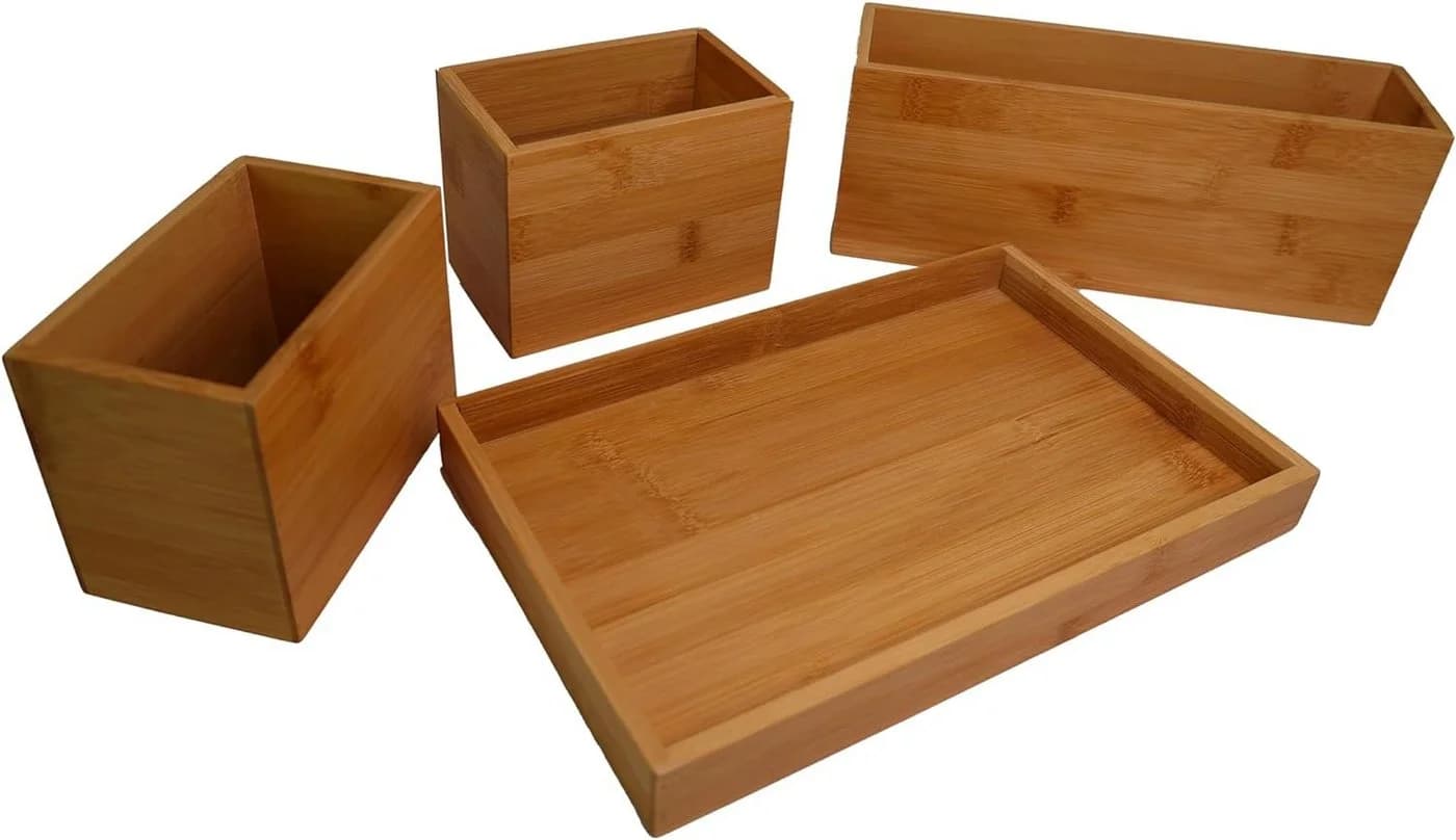 hausleben Schreibtisch Organizer Bambus 5 Fächer - Bild 4