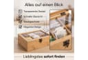 hausleben Teebox Organizer 6 Fächer Bambus Transparent Bild 4