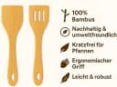 hausleben Pfannenwender Set 2-teilig Bambus Beige Bild 5