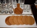 hausleben Glasuntersetzer 12er Set rund Bambus beige Bild 1