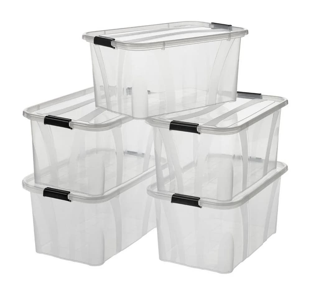 Logiplast Aufbewahrungsbox Premium 14 Liter 5er Set Clipverschluss - Bild 2