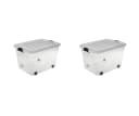 Logiplast Aufbewahrungsbox 100L Transparent mit Rollen Bild 2