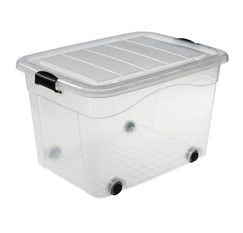 Logiplast Aufbewahrungsbox 100L Transparent mit Rollen - Bild 3