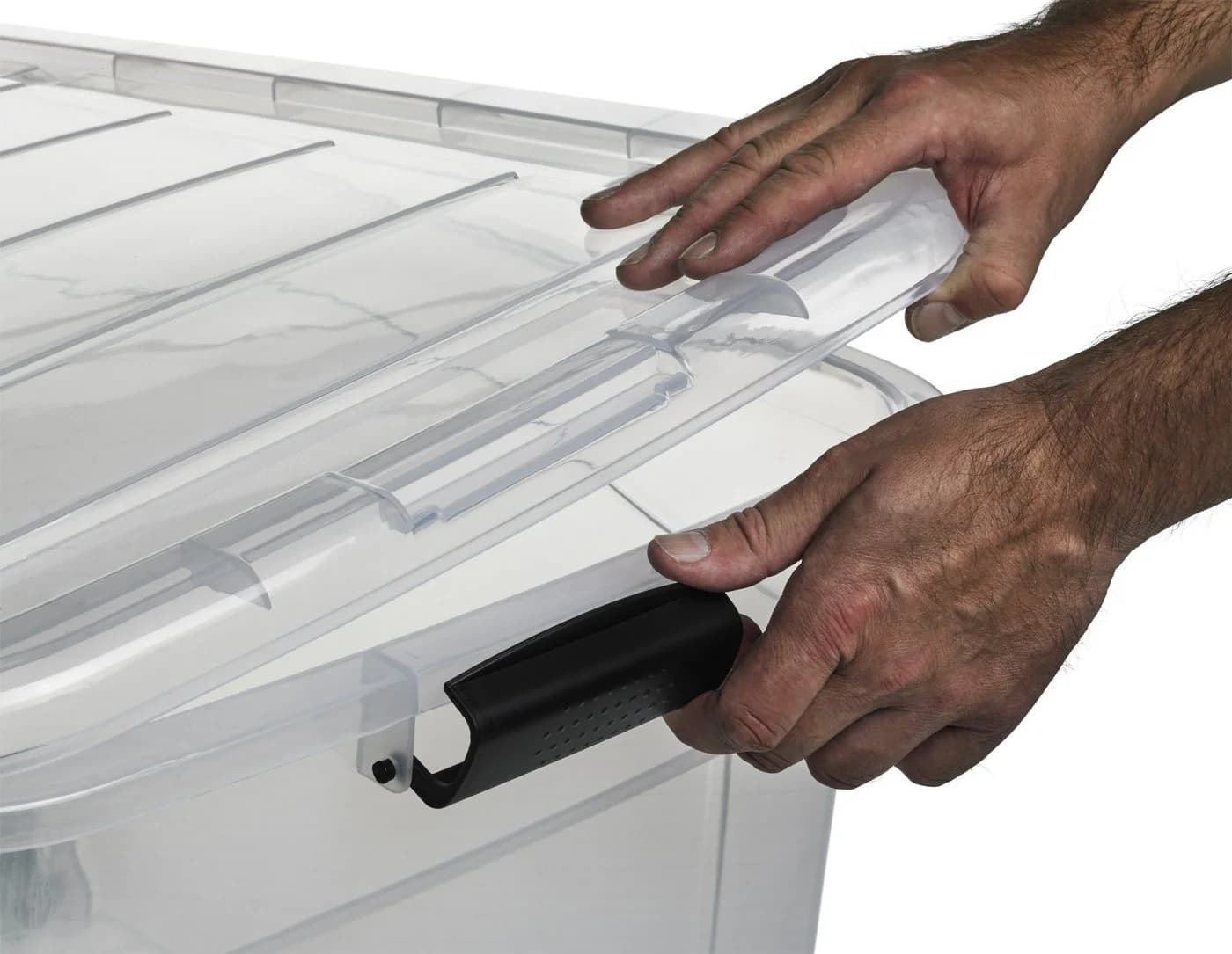 Logiplast Aufbewahrungsbox 100L Transparent mit Rollen - Bild 5