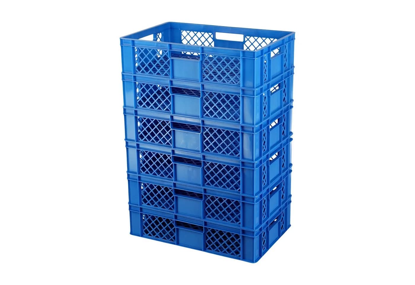 Logiplast Stapelbox 6 Stück Bäckerkisten Blau HDPE - Bild 2