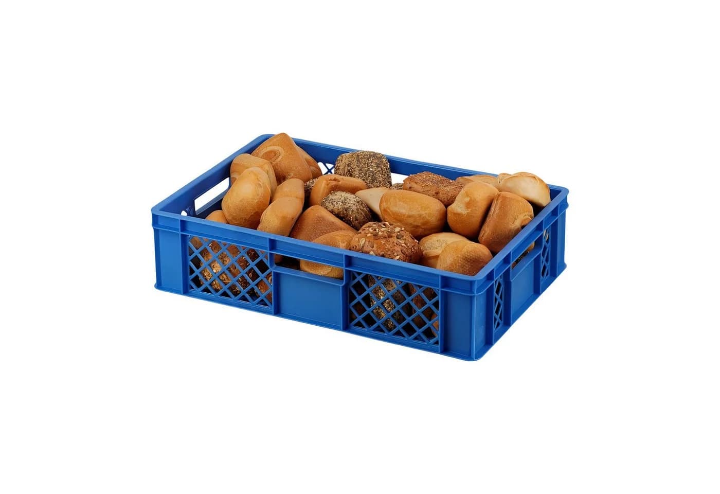 Logiplast Stapelbox 6 Stück Bäckerkisten Blau HDPE - Bild 5