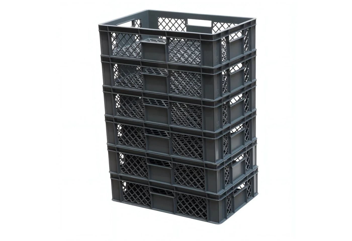 Logiplast Stapelbox Bäckerkiste Grau HDPE - Bild 2