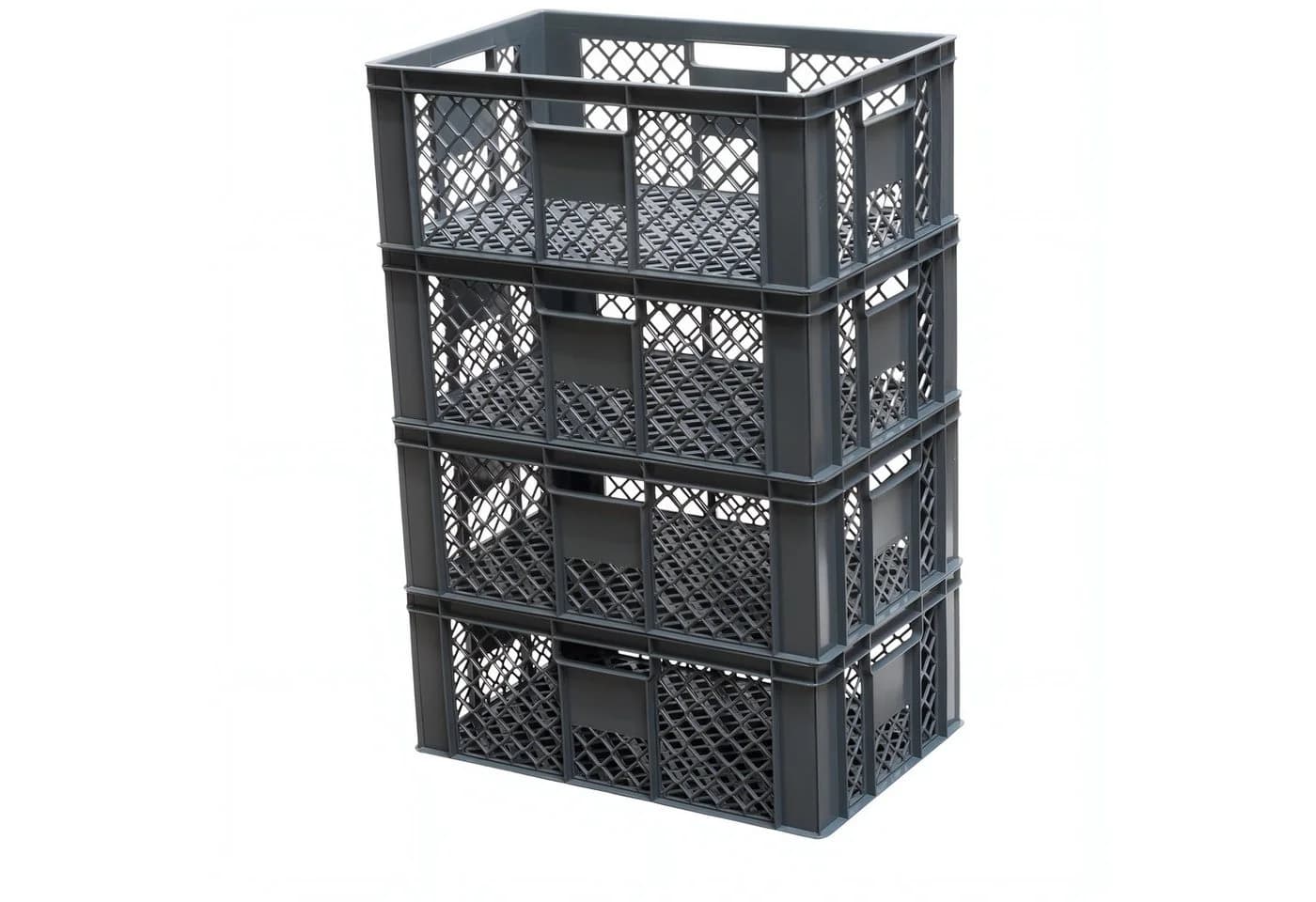 Logiplast Stapelbox 4er-Set Bäckerkisten Grau - Bild 2