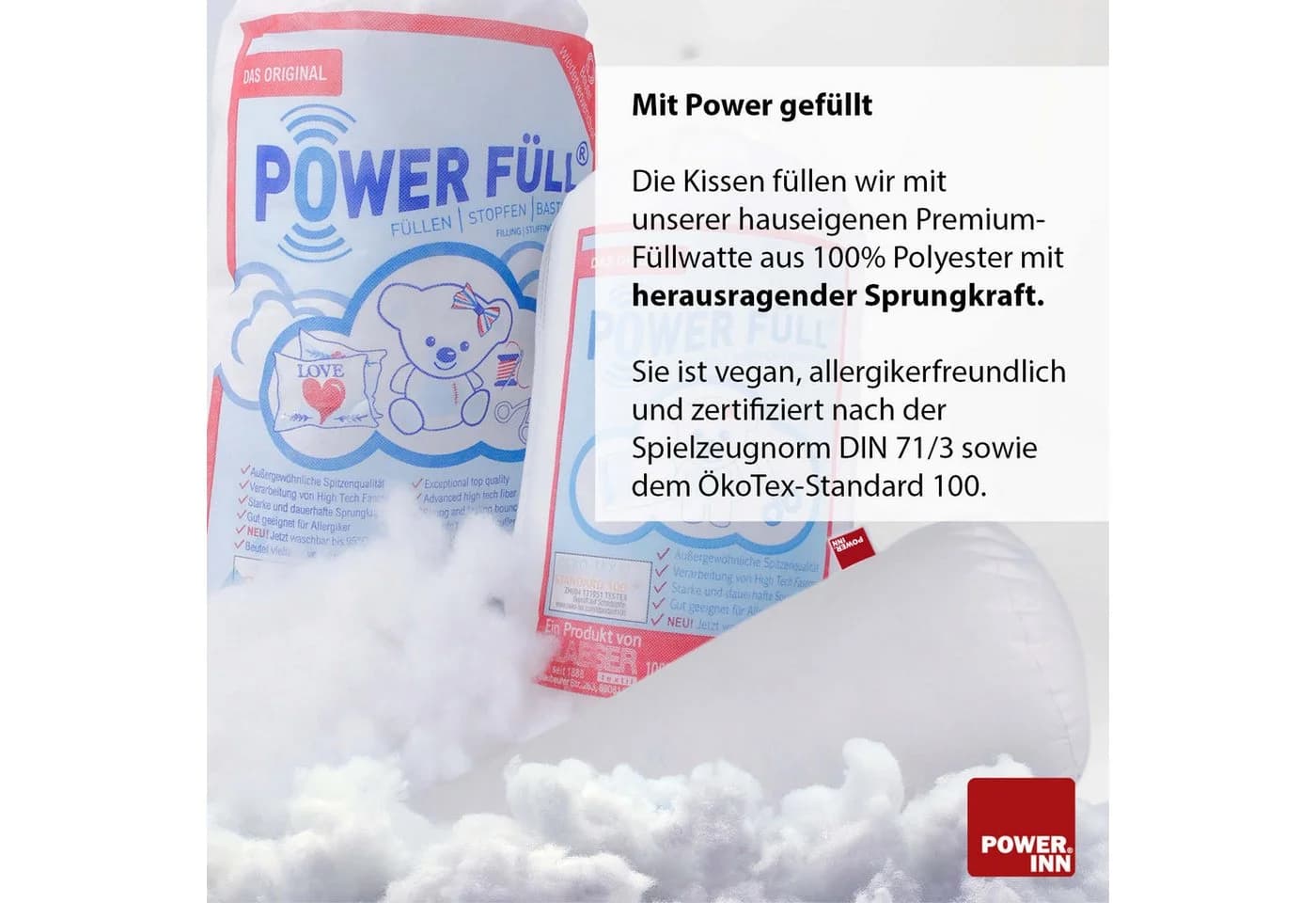 POWER INN Schultütenkissen Baumwolle ca. 70 cm + Papprohling - Bild 5