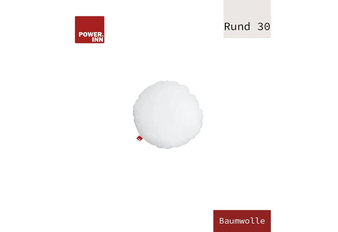 POWER INN Innenkissen Baumwolle Rund 30 cm - Bild 2