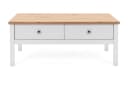 Furn.Design Couchtisch Vestland Weiß Eiche Artisan 2 Schubladen Bild 1