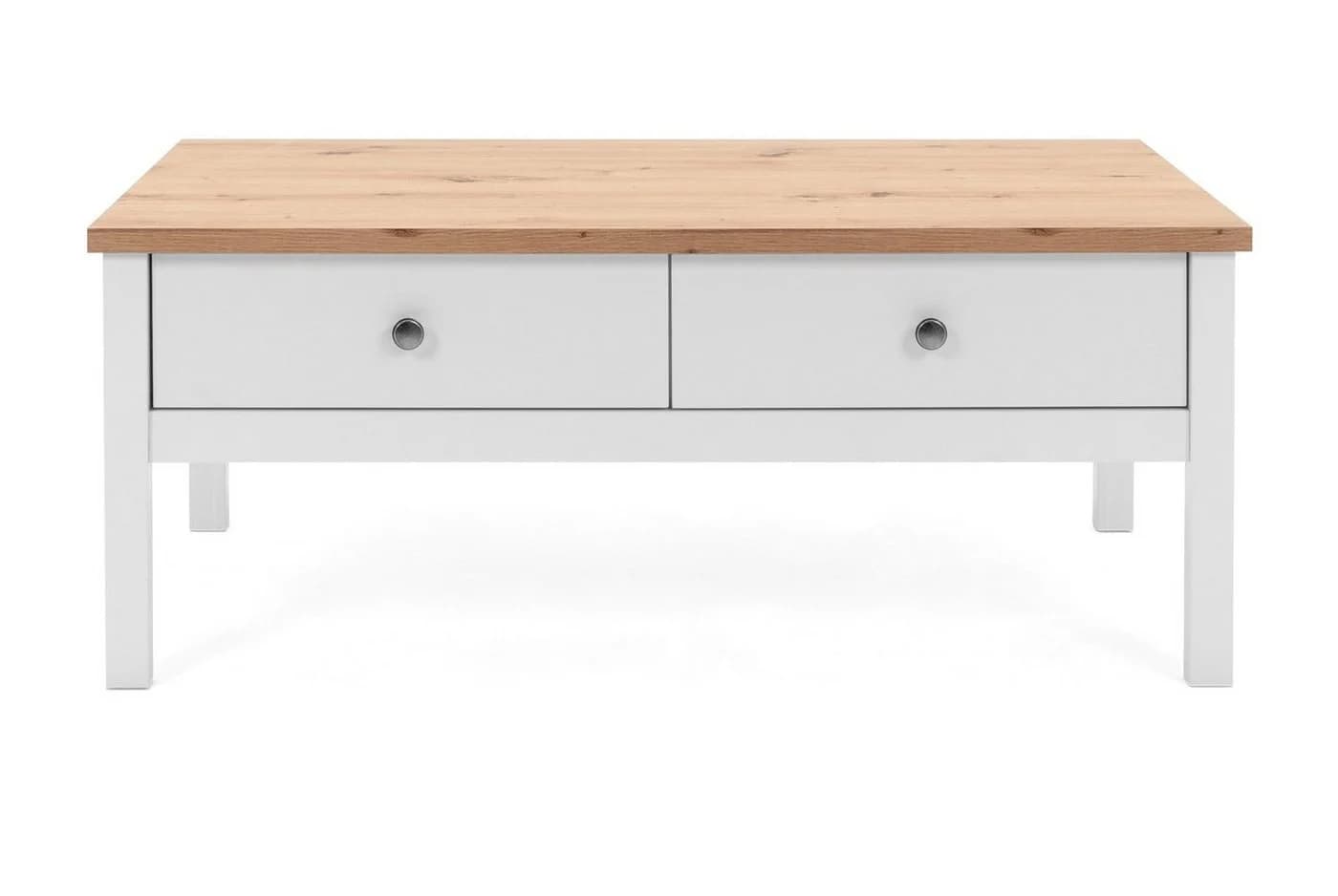 Furn.Design Couchtisch Vestland Weiß Eiche Artisan 2 Schubladen