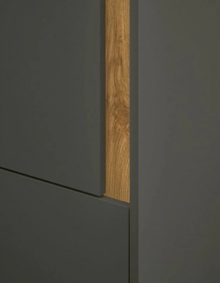 Furn.Design Aktenschrank Center Grau Wotan Eiche 2-türig 4 Ordnerhöhen - Bild 3