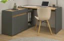 Furn.Design Schreibtisch Center Set 3-teilig Grau Wotan Eiche Bild 2