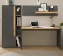 Furn.Design Schreibtisch Center 4-teiliges Büromöbel Set Grau Bild 1