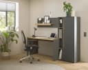 Furn.Design Schreibtisch Center 4-teiliges Büromöbel Set Grau Bild 5