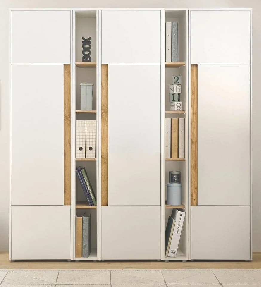 Furn.Design Aktenschrank Center Set Weiß Wotan Eiche 25 Fächer - Bild 2