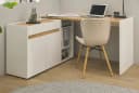 Furn.Design Schreibtisch Center Set Weiß Wotan Eiche 3-teilig Bild 1