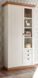 Furn.Design Stauraumvitrine Hemsby Landhausstil Pinie weiß Wotan Eiche Bild 2