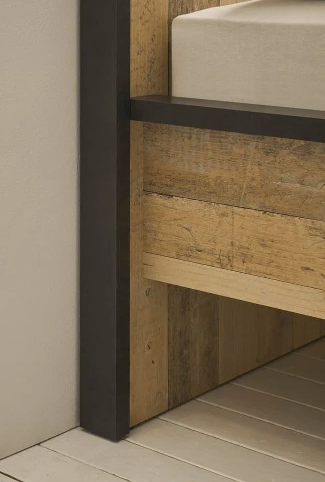 Furn.Design Einzelbett Stove Used Wood Dekor Anthrazit - Bild 5