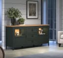 Furn.Design Sideboard Stanton Landhaus Grün Eiche LED Bild 5