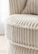 Furn.Design Loveseat Comfy Drehsessel Wollweiß mit Hocker Bild 4