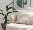 Furn.Design Loveseat Comfy Drehsessel Wollweiß mit Hocker Bild 5